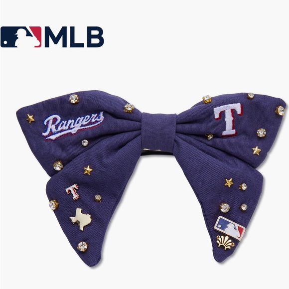 Lele Sadoughi Accessories - ❤️💙Lele Sadoughi MLB Texas Rangers Bow Barrette -NWT